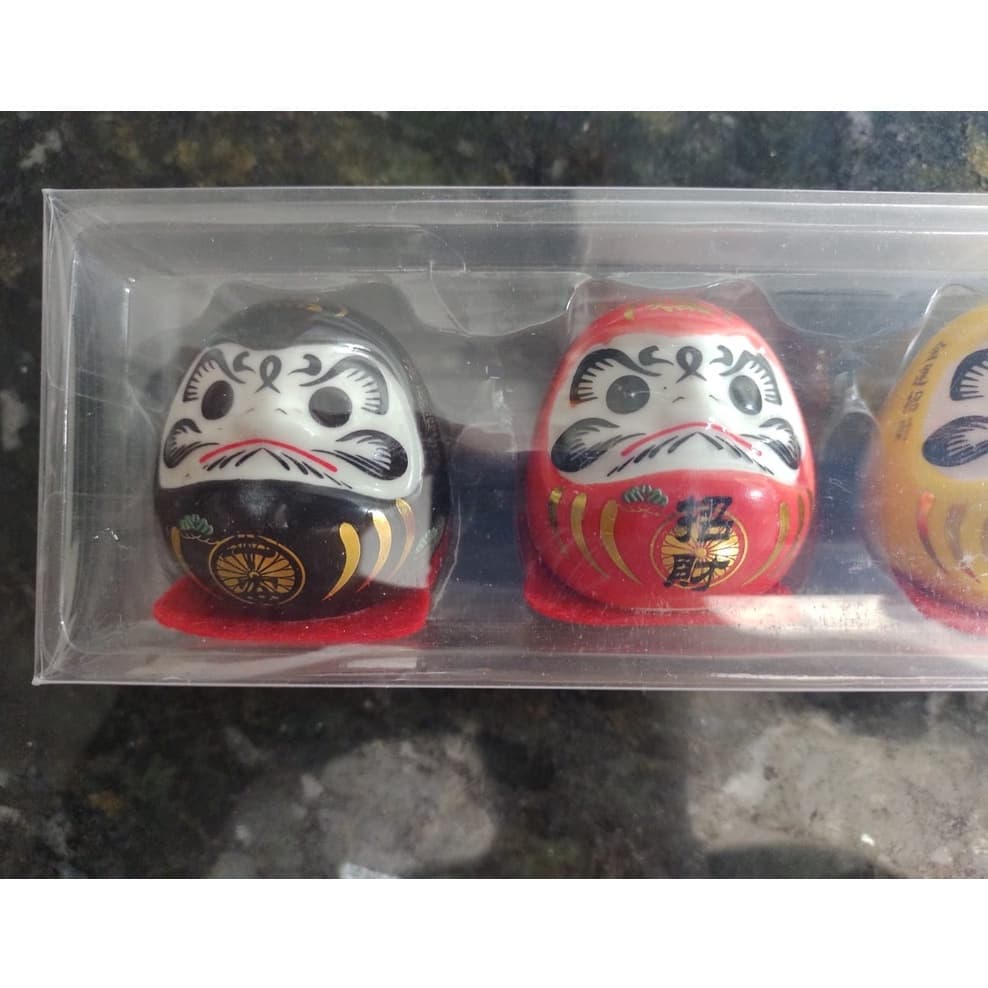 Kit 5 Daruma enfeite colorido maravilhoso no Blister para pintar olho