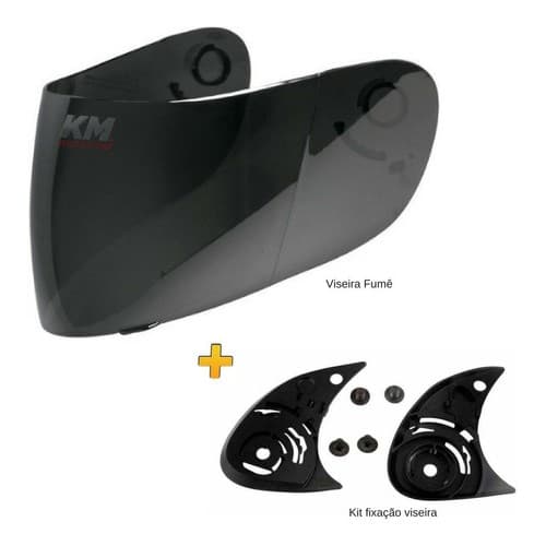 Viseira Capacete Ls2 FF350 Fumê + Reparo Fixador da viseira LS2 FF350