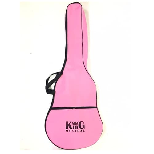 Capa Para Violão Classico King Musical Simples Rosa