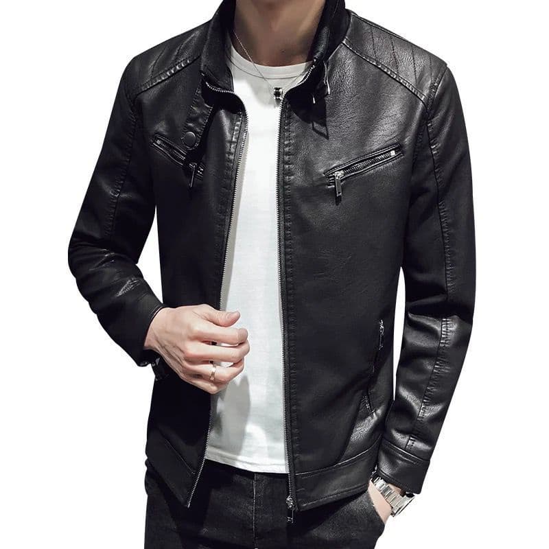 Jaqueta Masculina Couro Frio Moderna casaco