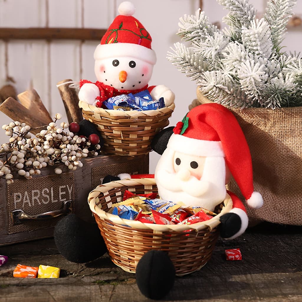 Em Estoque , Presentes Infantis , Caixa De Doces , Natal , Papai Noel , Cesta De Frutas