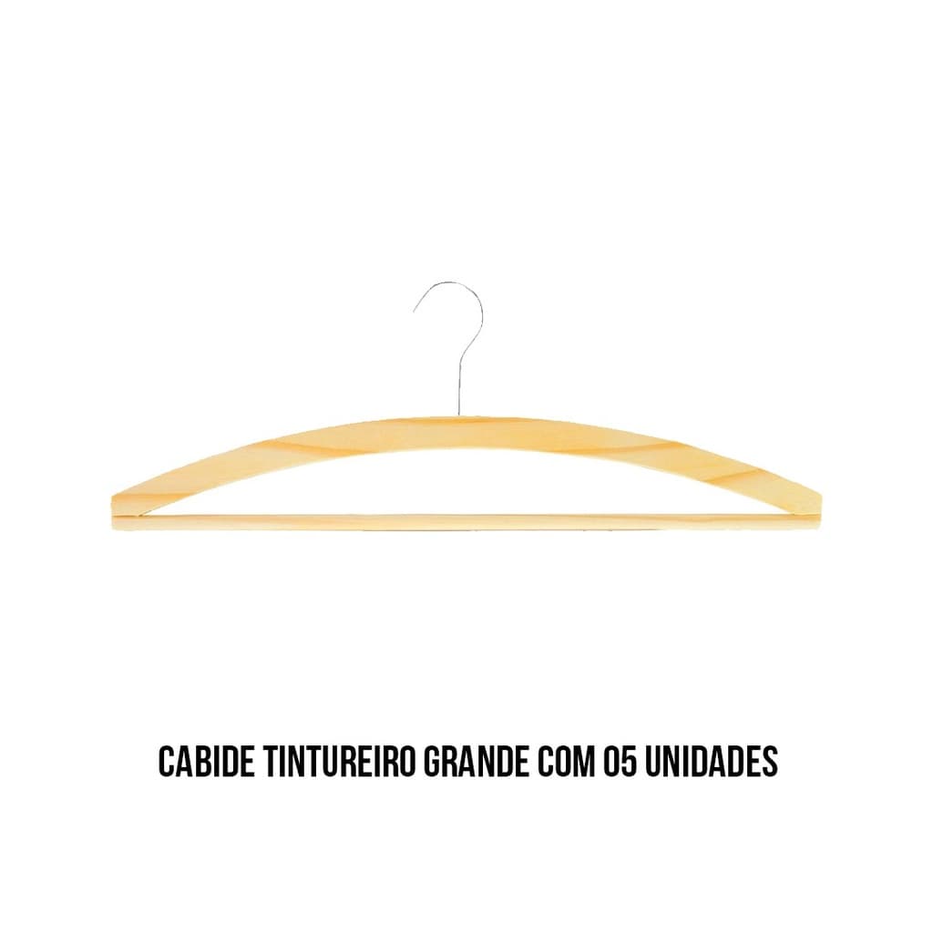 kIT 5 Cabides Tintureiro Adulto 40 cm de Madeira Organização, Arara, Closed, Armário
