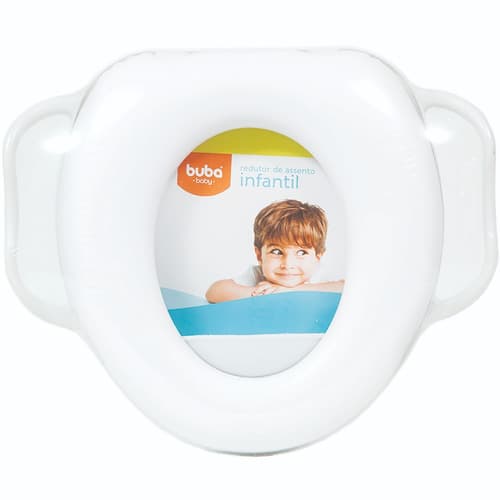 Assento Sanitario Redutor Infantil Bebe Acolchoado Branco