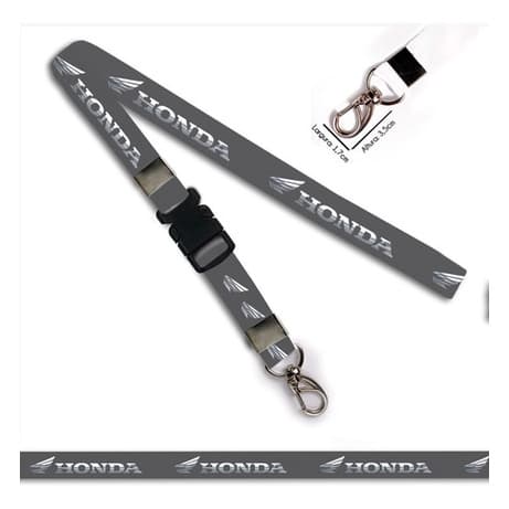 Chaveiro Honda Honda Cinza C0720p Com Mosquetão E Engate