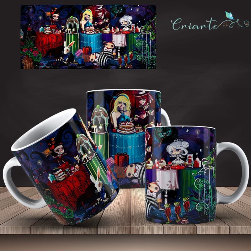 Caneca Porcelana Coleção Alice no País das Maravilhas  #16