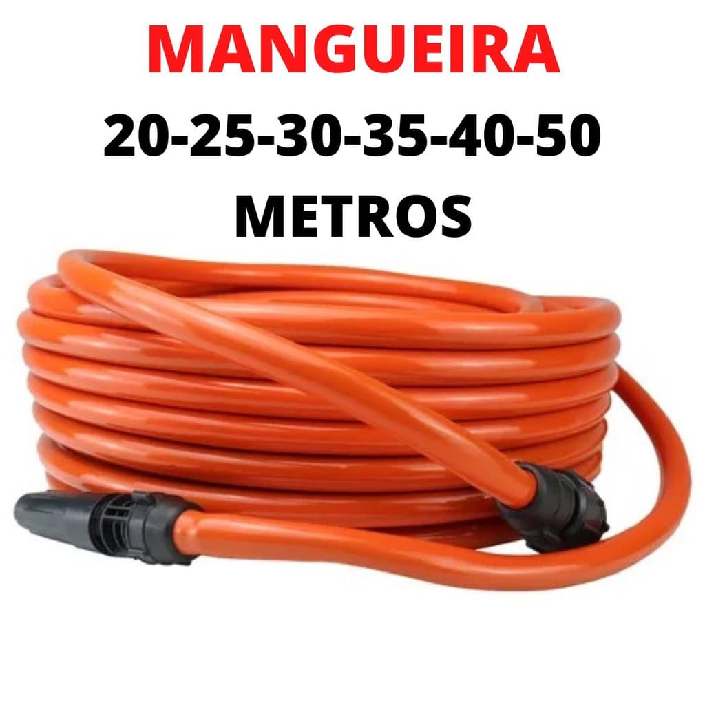 Mangueira de jardim para lavar quintal irrigar plantas com esguicho engate 20 25 30 35 40 50 metros