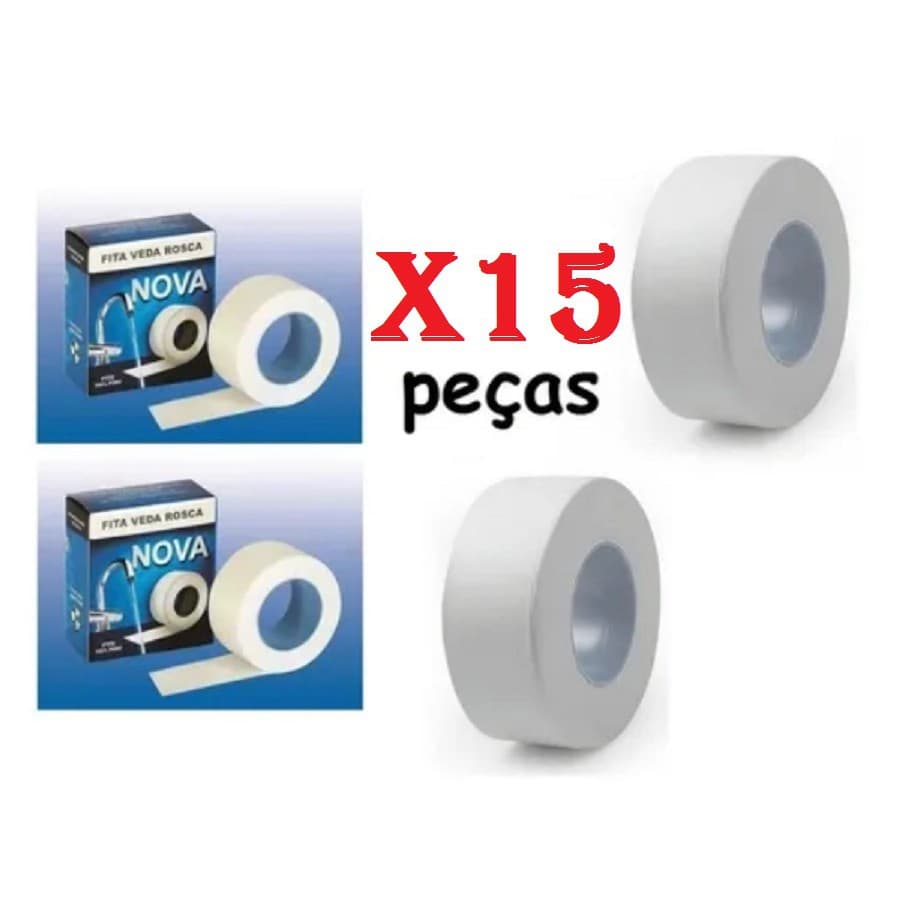 Fita Veda Rosca NOVA Kit 15 Unidades 18mm X 10m