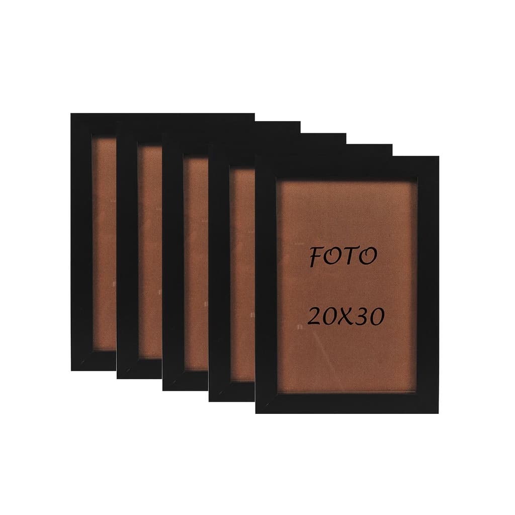 Moldura Quadro para fotos 20x30cm porta retrato  parede Com VIDRO  5 Peças