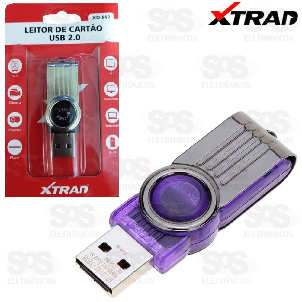 Adaptador Leitor De Cartao Sd Xd802 De Alta Velocidade