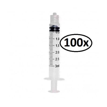 100 unidades Seringa de 3 ML Bico Luer Lock (Bico Rosca) Anvisa / Inmetro - Melhor Qualidade com Melhor Preço !