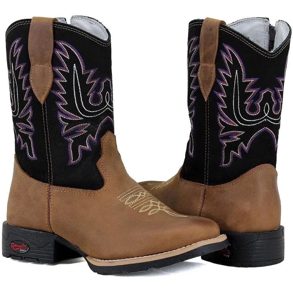 Bota Botinha Infantil Texana Estilo Country Cowboy