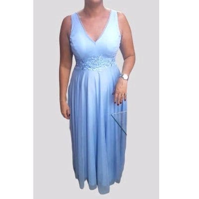 DESAPEGO. Vestido de festa Azul Serenity. Usado uma única vez.