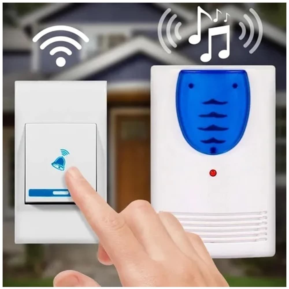 Botão De Emergência Campainha De Tomada Sem Fio Wireless Com LED Para Deficiente Idosos 32 Toques