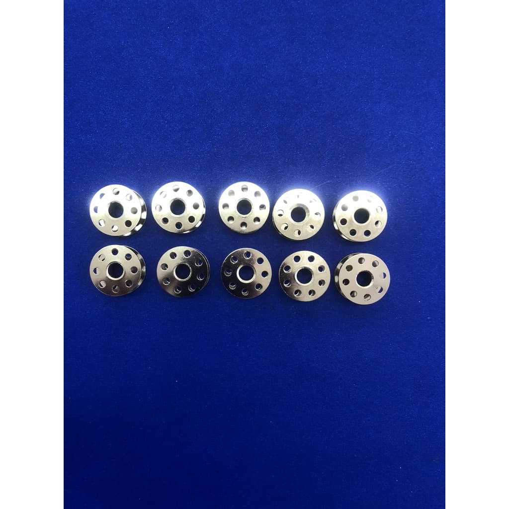 Kit 10 un. de bobina industrial reta em metal para máquina de costura Carretilha