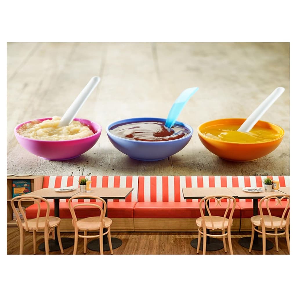 papel de parede Alimento Infantil papinhas 3D 6m² AL207