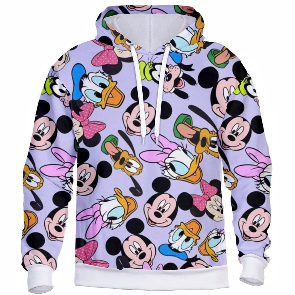 Moletom Feminino Personagens Blusa de Frio Com Capuz Flanelada