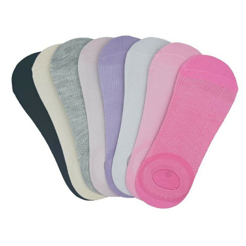 6 pares Meia Soquete  Sapatilha Cor Lisa  70% Poliamida  25% Algodão Feminina  Adulto  N 34 a 40 aur
