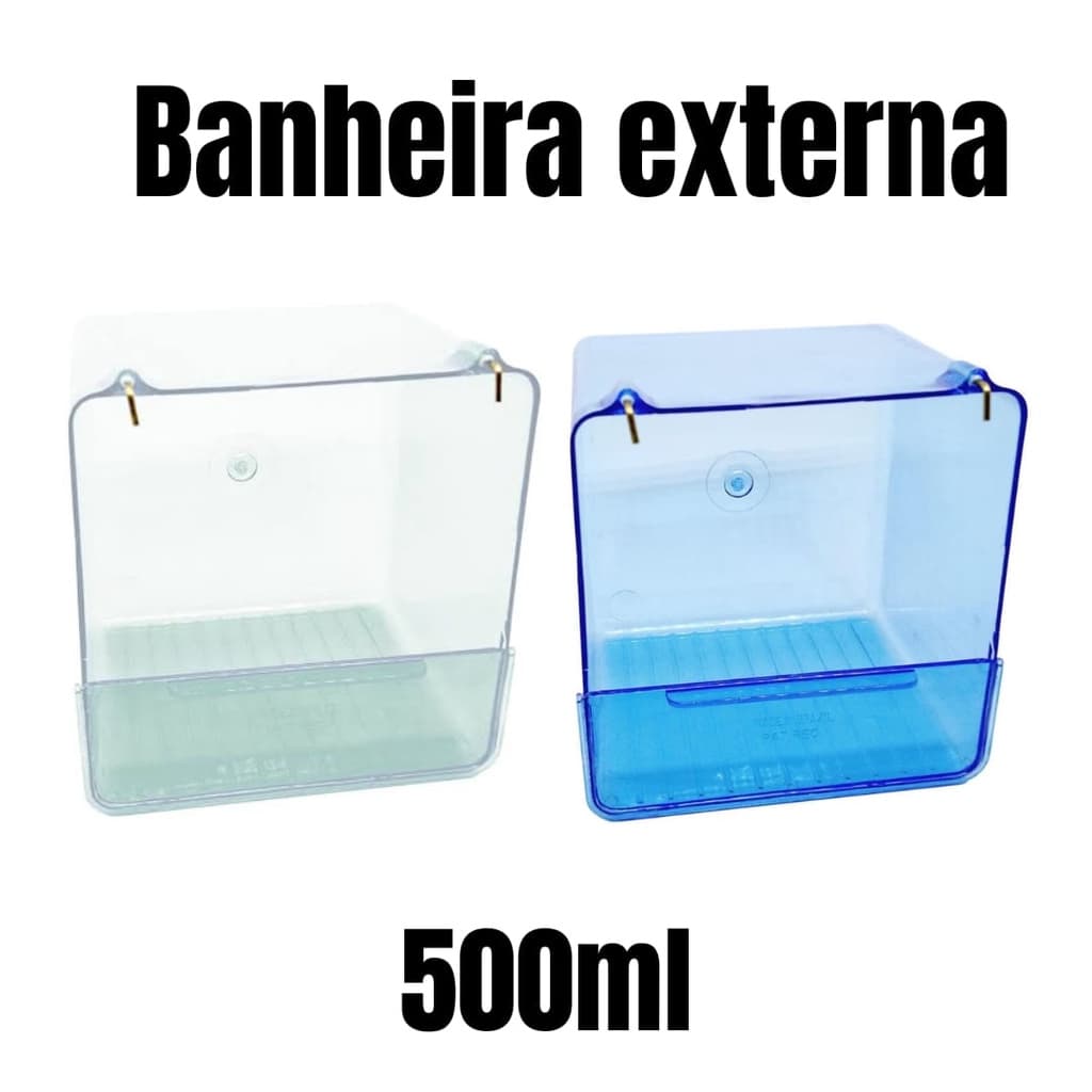 Banheira p/ pássaros externa 500ml.