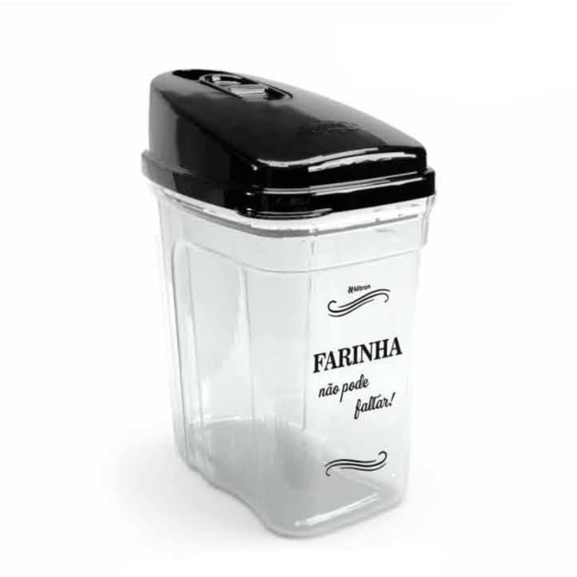 Farinheiro Com Tampa Multiuso Plástico 836ml - Nitron