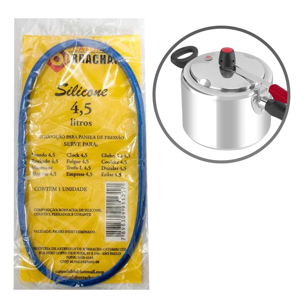 Borracha Panela Pressão Silicone Eirilar Clock Panelux 4,5lts