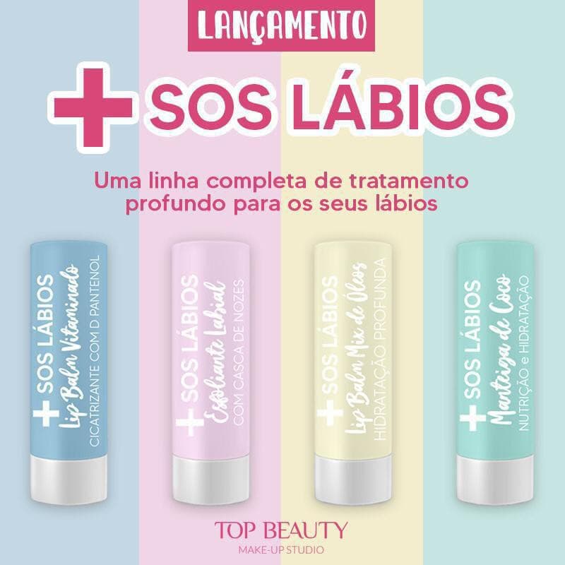 Manteiga De Cacau SOS Lábios - Mix Óleos-Manteiga Coco-Esfoliante Labial-Casca Nozes-D-Pantenol
