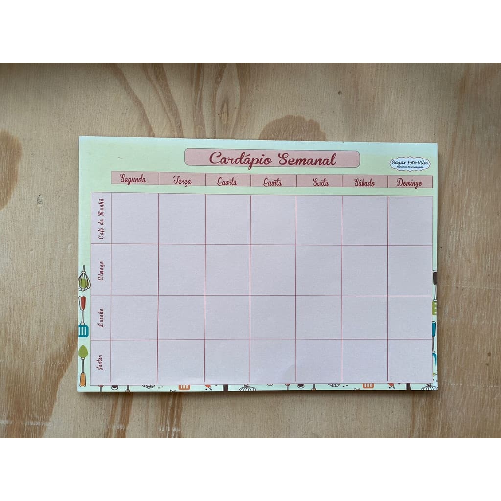 Cardápio Semanal