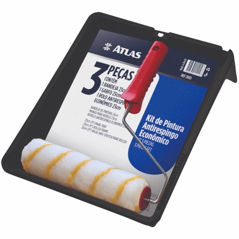 Kit bandeja para pintura Antirrespingo com 3 Peças - ATLAS