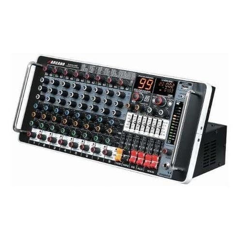 Mesa de som 8 canais padrão rack Arcano Rack-M8 EQ USB AUX