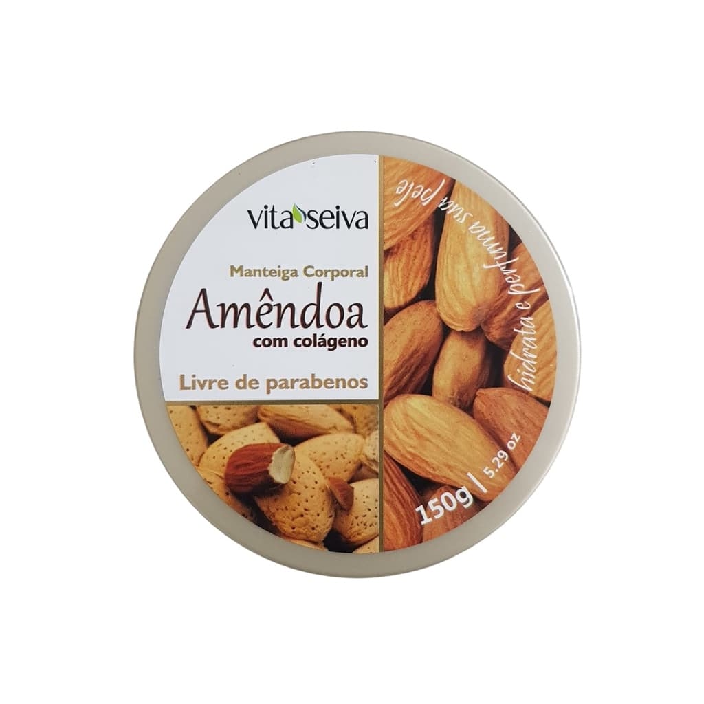 Manteiga Corporal Amêndoa c/Colágeno 150g, Vita Seiva