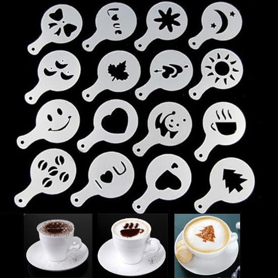 Moldes Barista Stencil Para Decorar Café, Cupcake, Brownie - 16 Peças