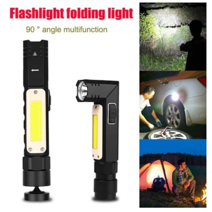 lanterna com ima luminaria de tranbalho mutilfunção magnetico dobravel 90 grau com luz vermelha camping barraca