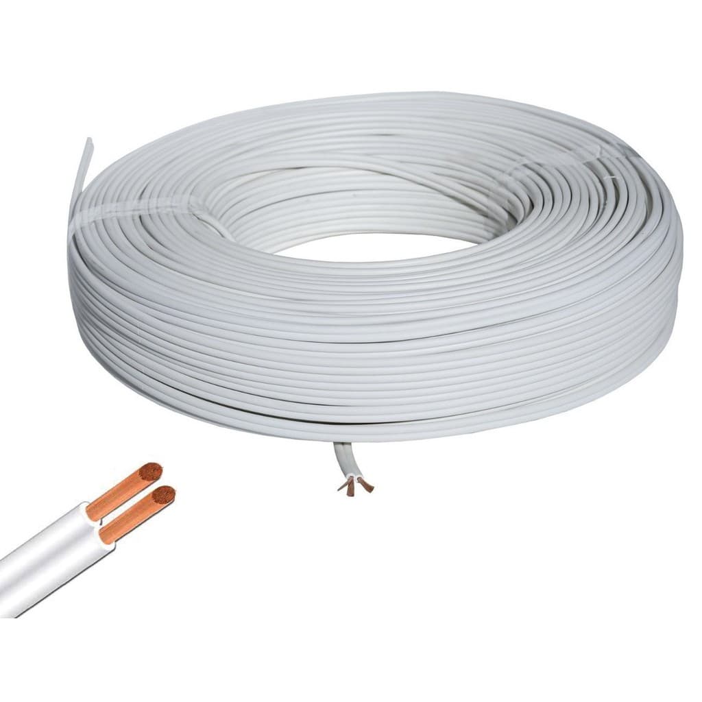 Fio Flexível Paralelo 2x2,5mm Branco - 50 ou 100 Metros - Energia Instalação Elétrica