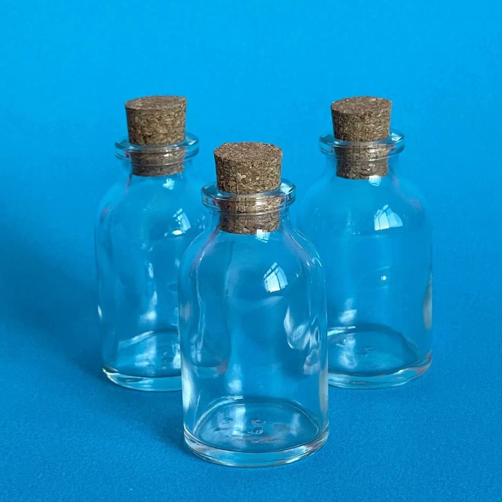 Kit 20 Unidades Vidro Penicilina Rolha Cortiça 20mL Lembrancinha