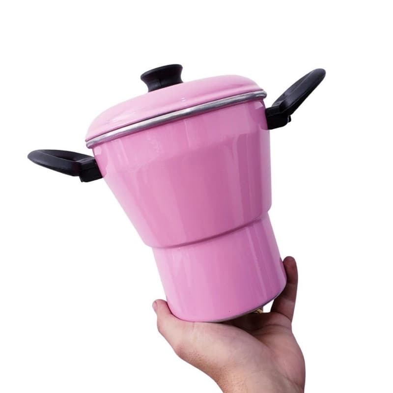 Cuscuzeira Nordestina Rosa 16cm Diâmetro