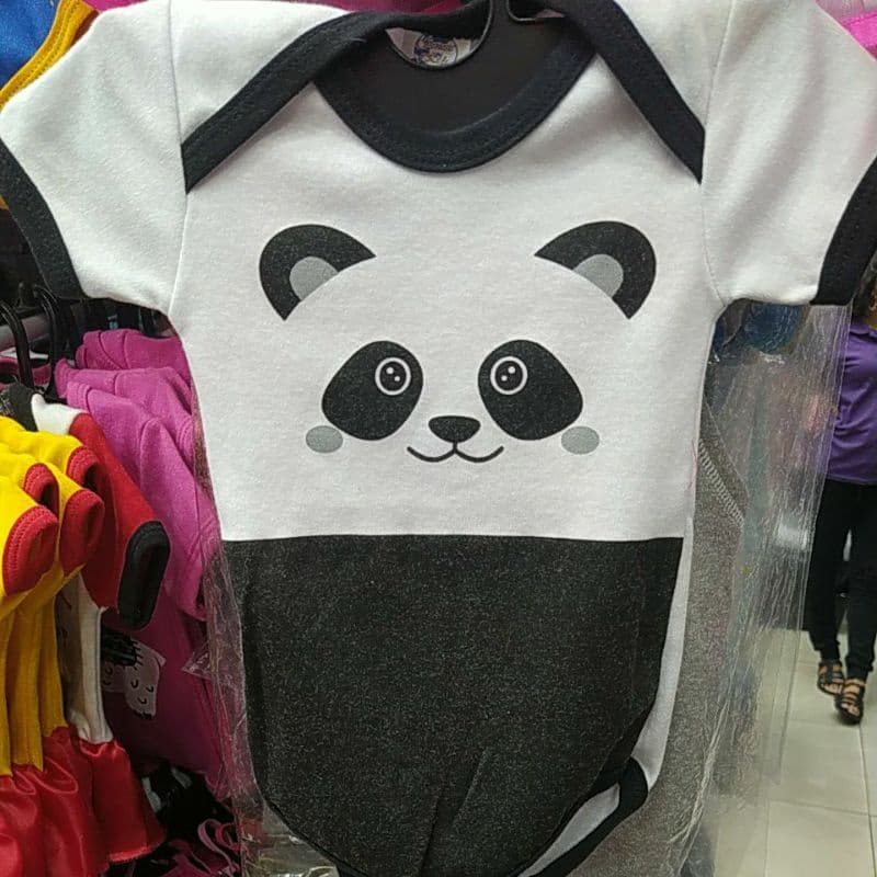 Body panda Temático bebê body bebê body mesversario body infantil