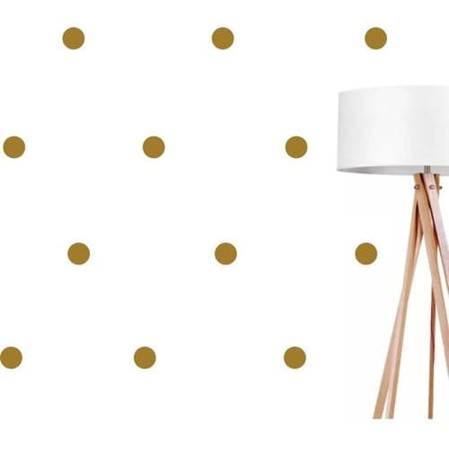 Adesivos De Parede Quarto Infantil 100 Bolinhas Dourado 5cm Decorativo Bebê Poá Decoração
