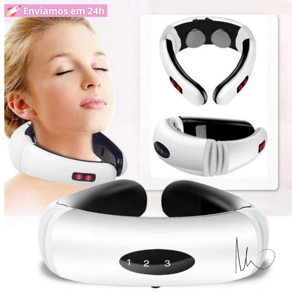 Massageador de pescoço elétrico, 6 modos de controle de energia, infravermelho longo, alívio da dor, fisioterapia cervical
