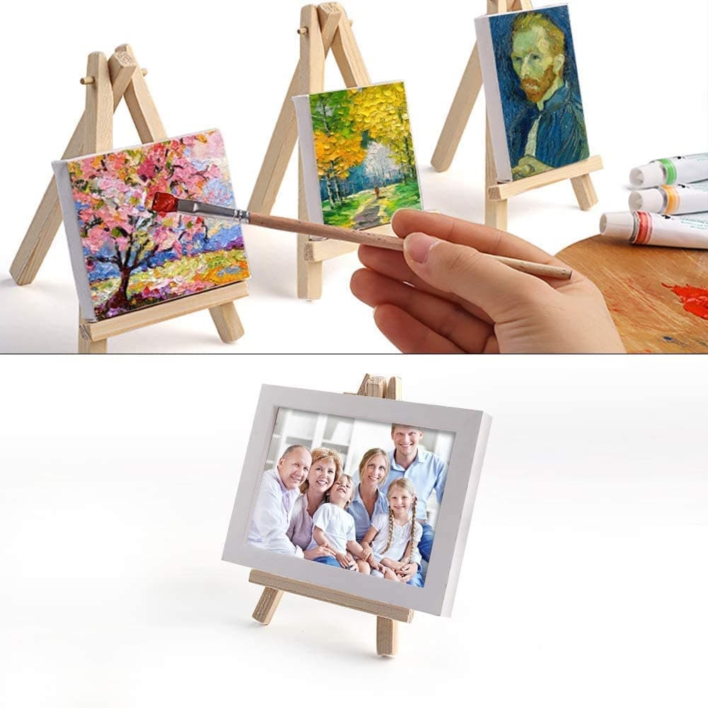 10 Mini telas para Pintura e cavaletes,  Conjunto de pintura de mini telas  10 x 10