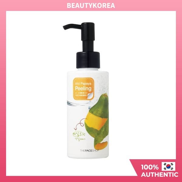 THE FACE SHOP Smart Peeling Suave Mamão 150ml , Cosméticos Coreanos