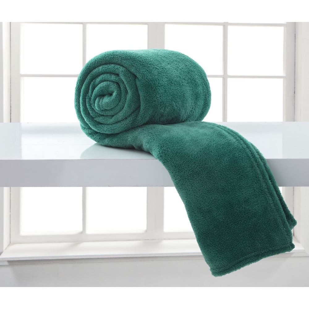 MEGA PROMOÇÃO MANTA SOFT MICRO-FIBRA CASAL PADRÃO VERDE ESCURA