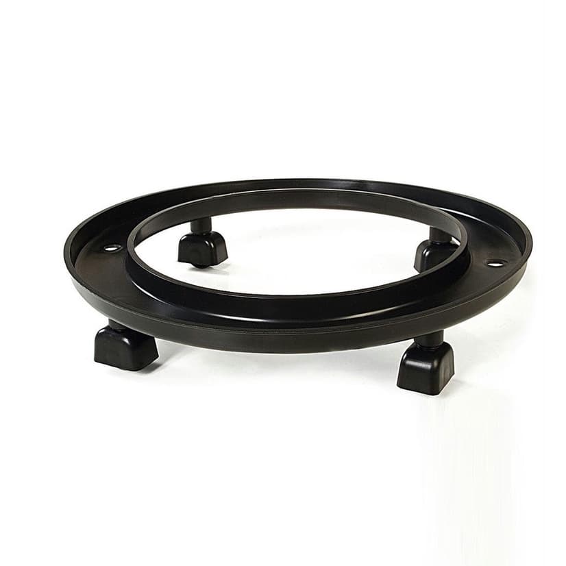 Suporte Para Bujão Botijão Vaso de Plantas Preto com Rodinhas