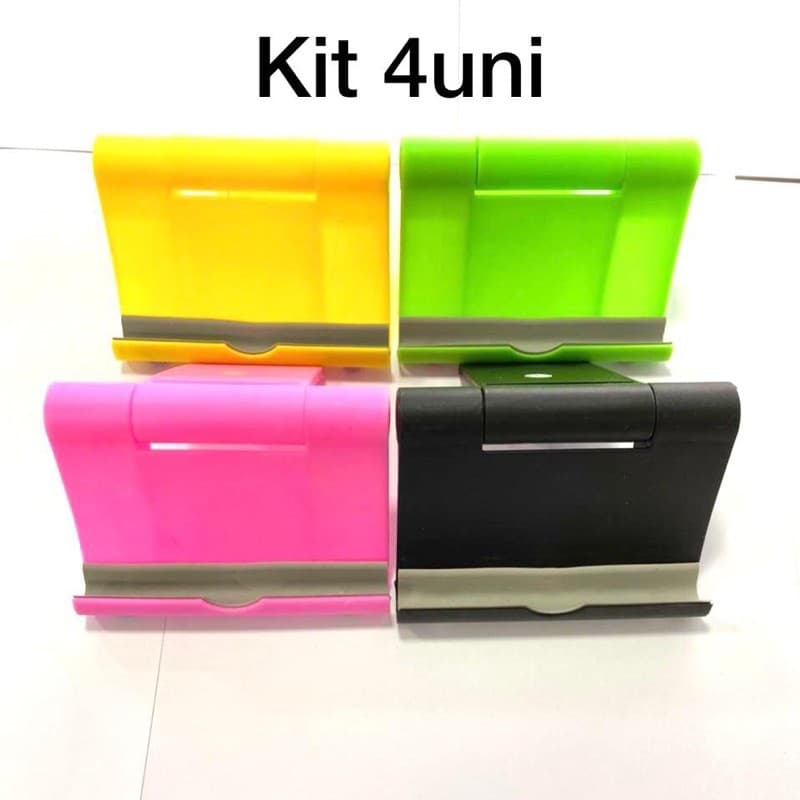 Kits 4uni Suporte para Celular de mesa Universal e Tablet Ajustavel