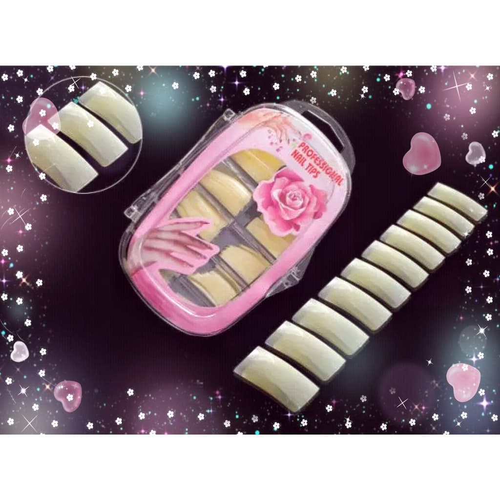 Kit 100 Unhas Postiças Natural New Quality unha postica (com caixinha)
