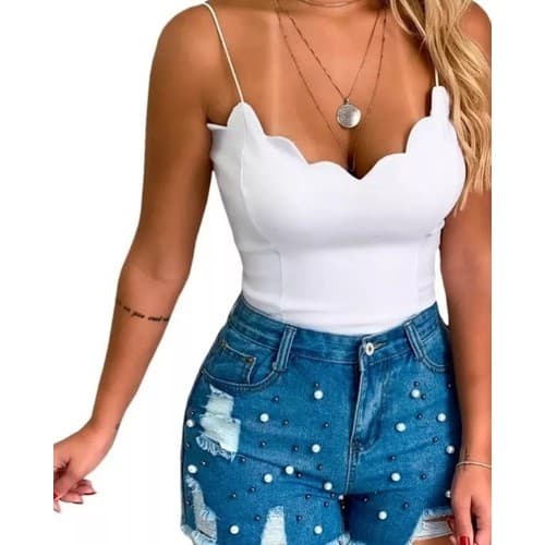 Blusinha Nuvem Malha Crepe Blusa Alcinha Bojo Roupa Feminina Top
