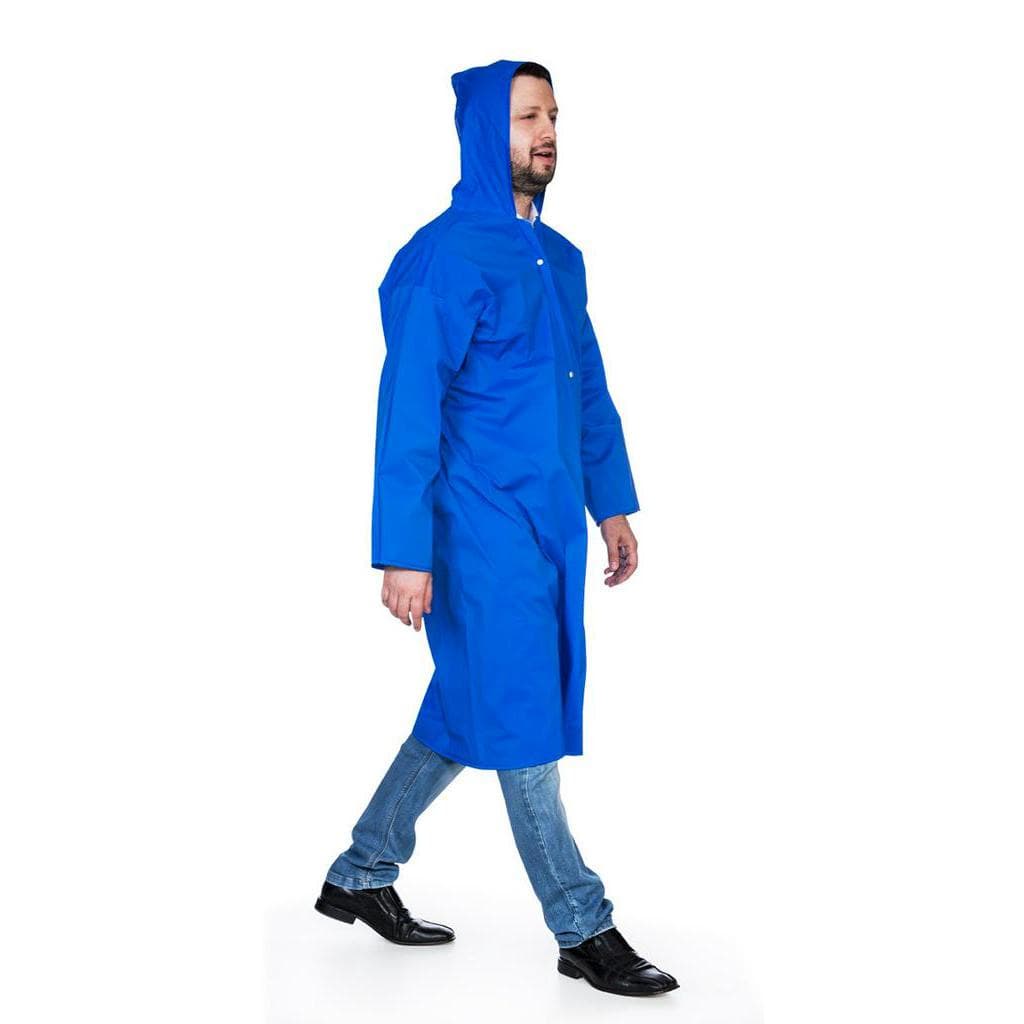 Capa De Chuva PVC Forrada azul com CA EPI tamanho G