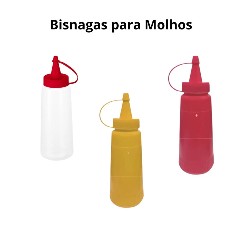 Bisnagas para Molhos de Lanches - Maionese, Ketchup, Mostarda