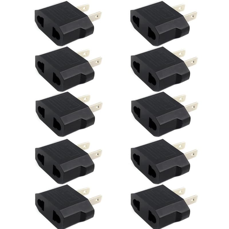 blg 10 Pcs Conversor Energia Da Eua Para Plug Adapter-Tomada Americana Adaptadores Viagem Europa