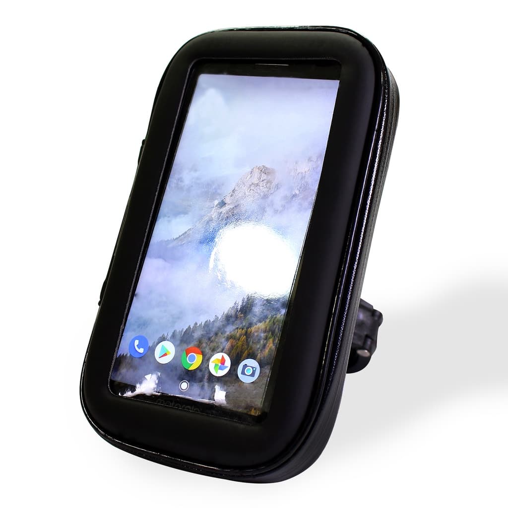 Suporte Case Impermeável 360° Para Guidão Bike Moto À Prova D'Água Retrovisor