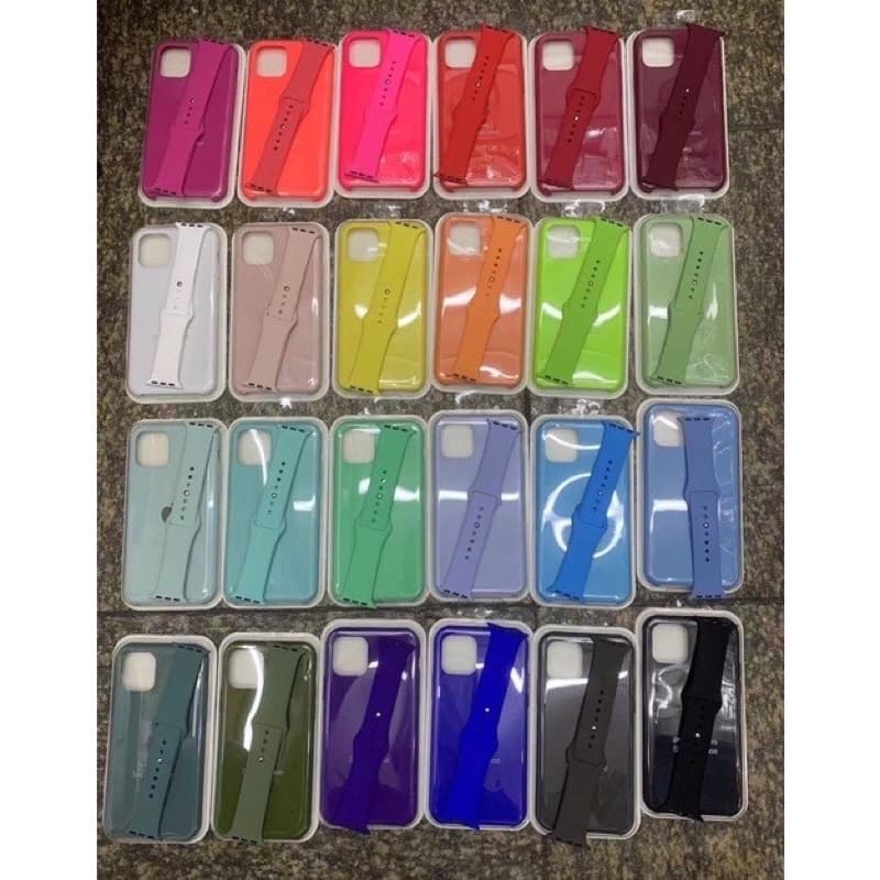 kit 1 Combo Capa Capinha silicone +kit 1 Pulseira relógio Sport silicone Lisa iPhone 12 /Smart-Apple Watch - Entrega Rápida Brasil