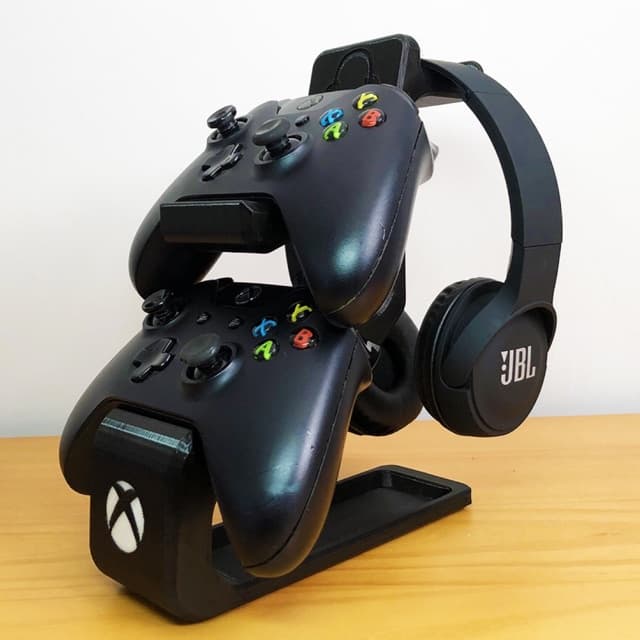 Suporte para 2 controles e suporte para Fone de ouvido/HeadSet/HeadPhone